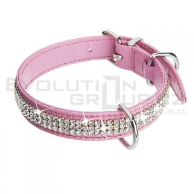 Sk�rzana obro�a dla psa SWAROVSKI ELEMENTS 37002.1 r�ow�