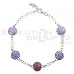 Bransoletka SWAROVSKI ELEMENTS 33067.3 violet